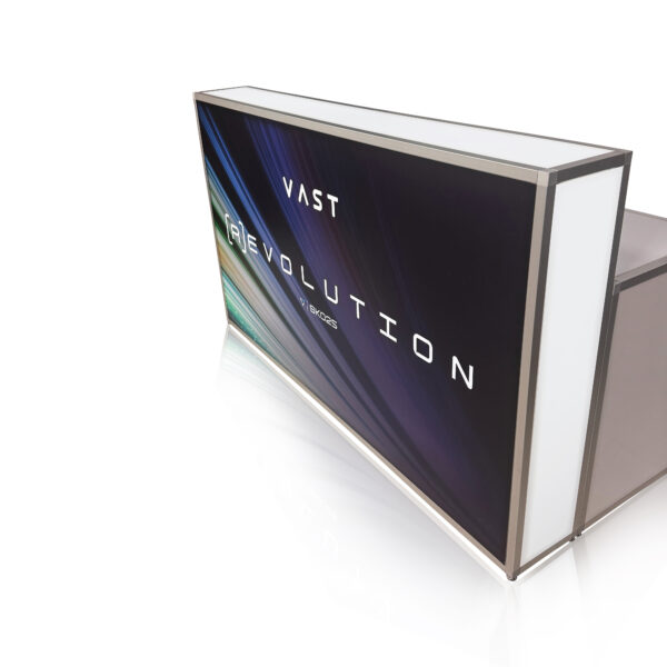 registration counter rental with branding